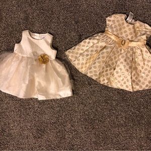 6-9 months spring/Easter dresses sparkly golden elegant